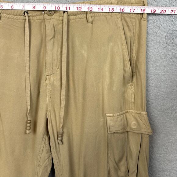 Denim & Supply Ralph Lauren Women's Viscose Cargo Pants Tan Size M Utility Style - Picture 3 of 8